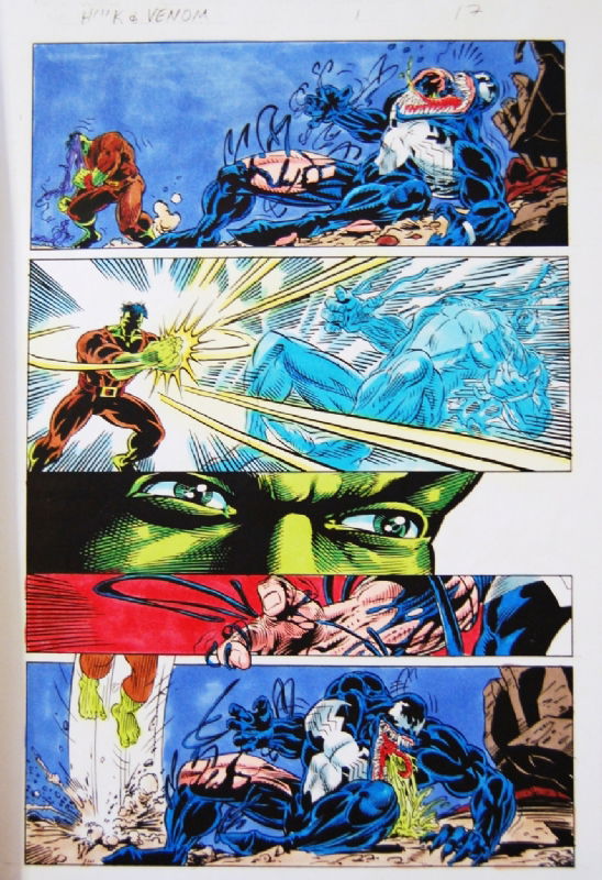 1994 Hulk VS Venom color guide, in TOM SMITH 30 year veteran